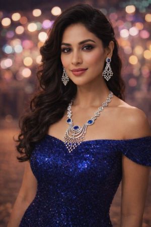 Azure Arc Necklace Set