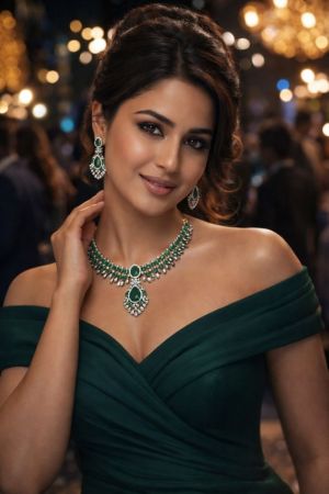 Emerald Elegance Royal Necklace Set